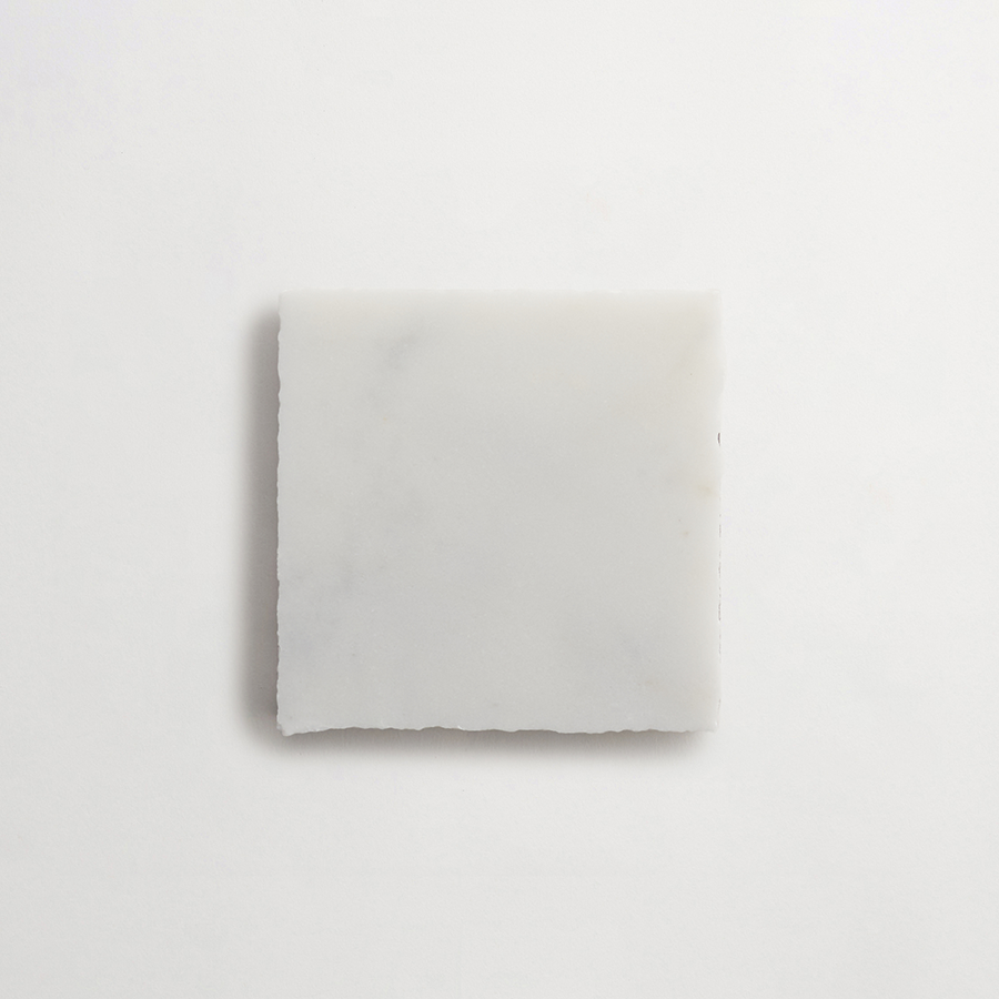 Lapidary stone tile 4 in. square Calacatta Gold Honed.