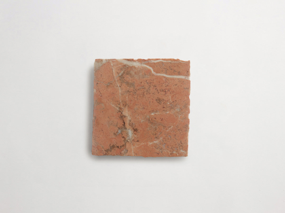 Lapidary stone tile 4 in. square Rojo Alicante Red Honed.