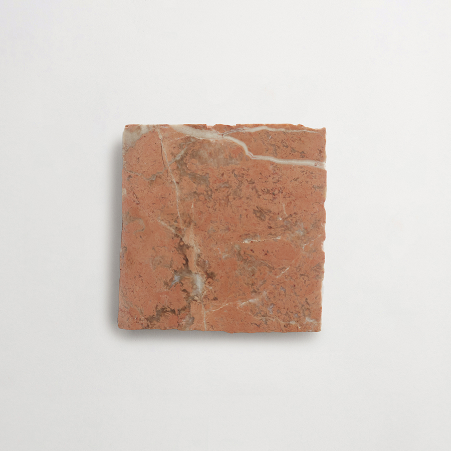Lapidary stone tile 4 in. square Rojo Alicante Red Honed.