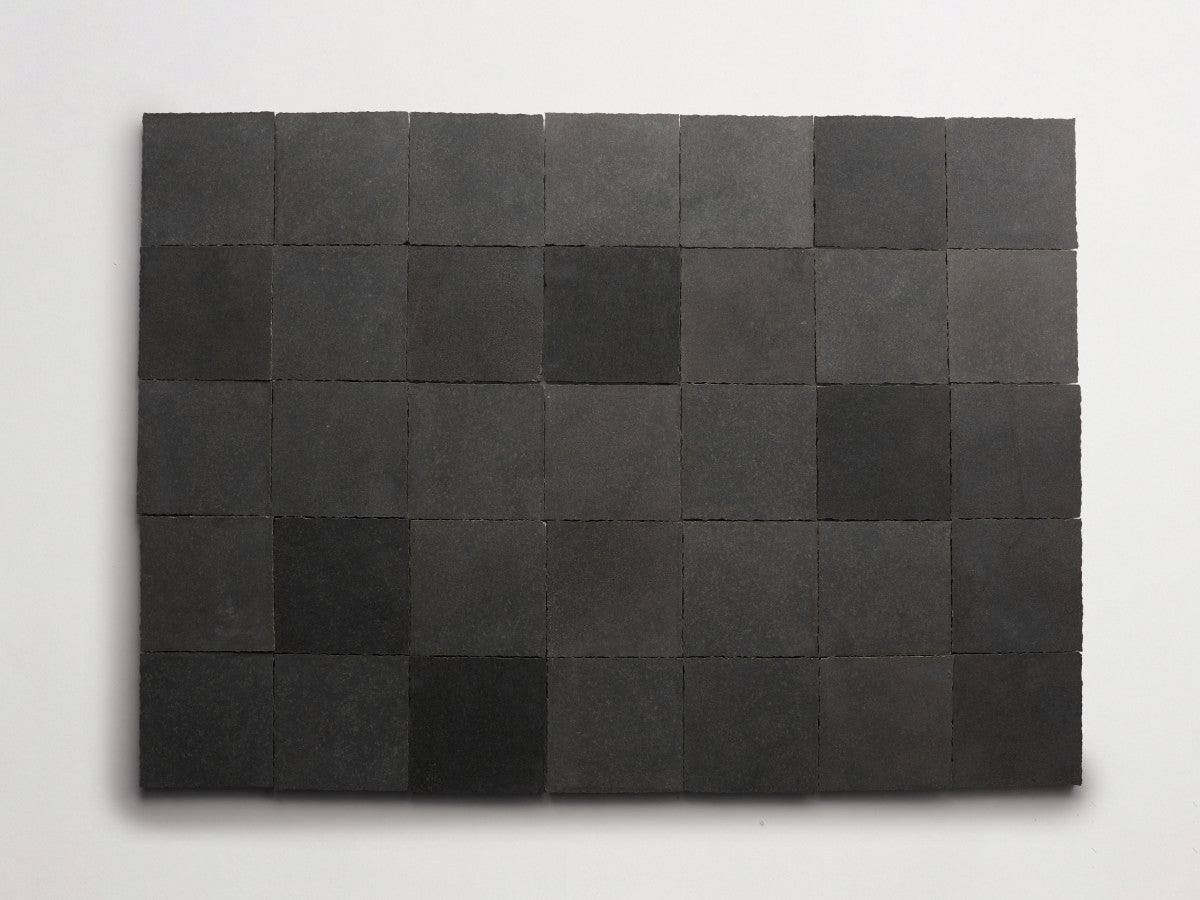 Lapidary stone tile 4 in. square Warm Black Honed.