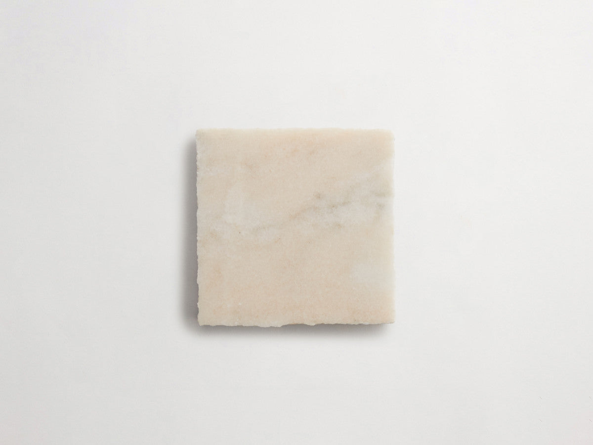 Lapidary stone tile 4 in. square Pink/Grey Honed.