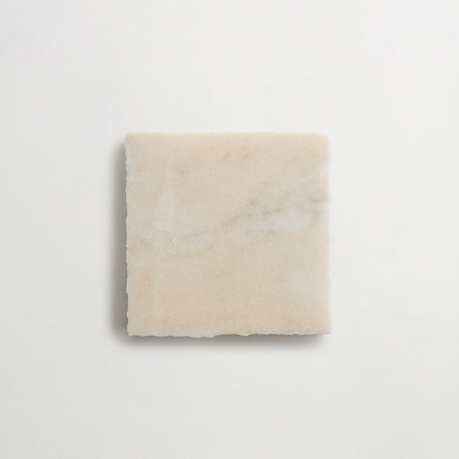 Lapidary stone tile 4 in. square Pink/Grey Honed.
