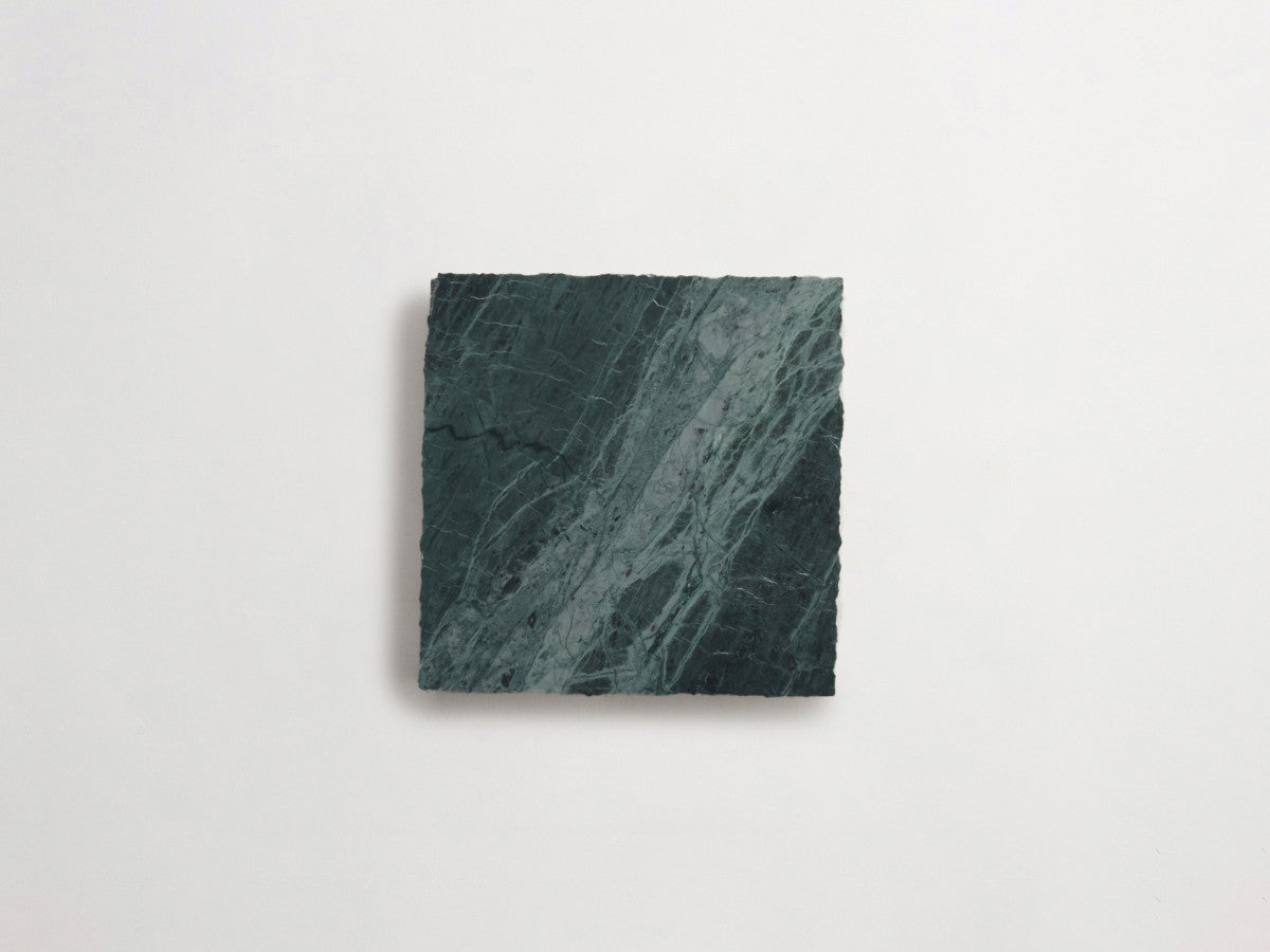 Lapidary stone tile 4 in. square Marble Green Honed.