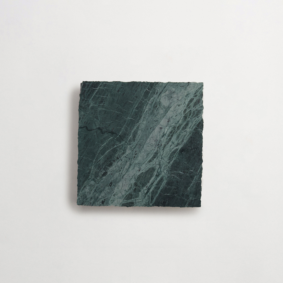 Lapidary stone tile 4 in. square Marble Green Honed.