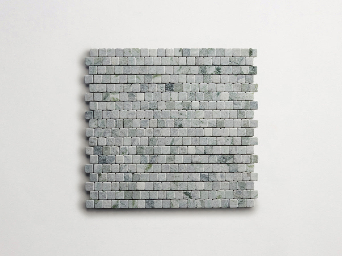 Lapidary stone micro-mosaics ⅝" Tumbled Jade Green.
