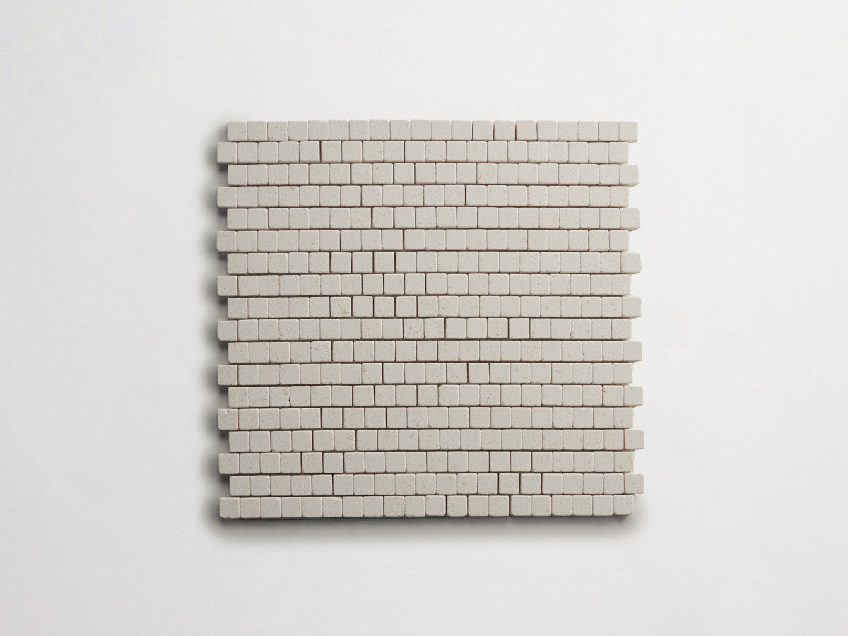 Lapidary stone micro-mosaics ⅝" Tumbled White Limestone.