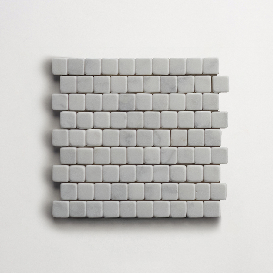 clé lapidary: micro-mosaics | confetti | tumbled | carrara | sample ~ ⅝"x⅝"x⅜"