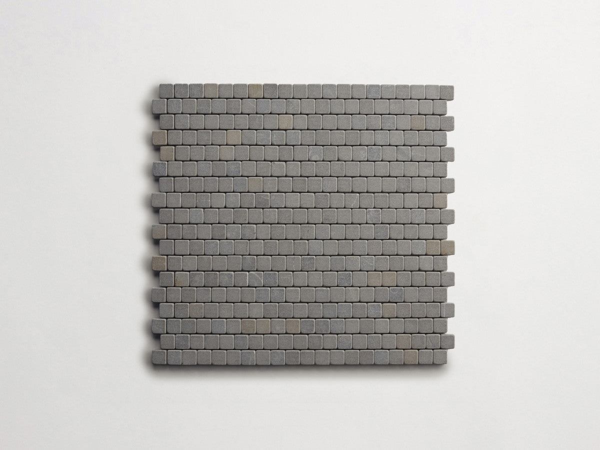 Lapidary stone micro-mosaics ⅝" Tumbled Cashmere Grey.