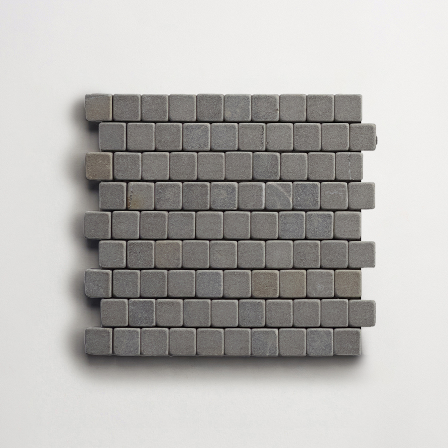 clé lapidary: micro-mosaics | confetti | tumbled | cashmere grey | sample ~ ⅝"x⅝"x⅜"