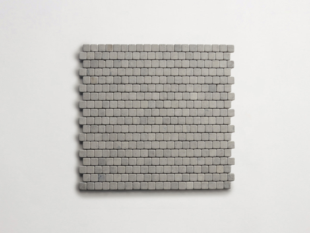 Lapidary stone micro-mosaics ⅝" Tumbled Alpaca Grey.
