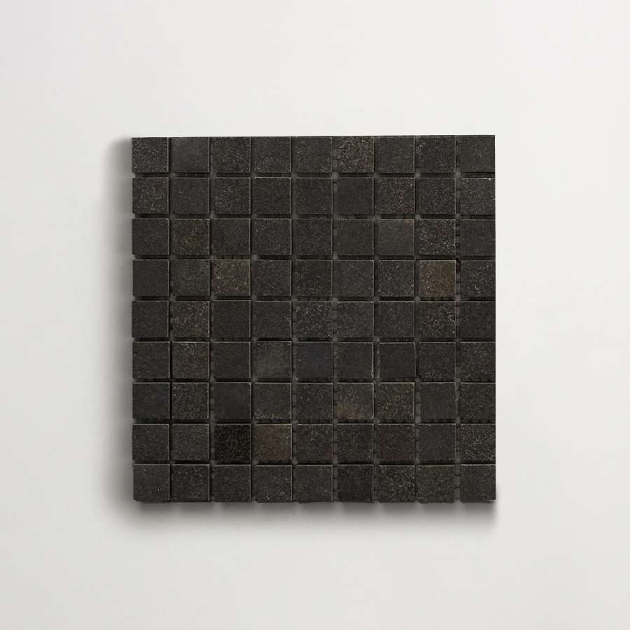 clé lapidary: micro-mosaics | confetti | honed | warm black | sample ~ ⅝"x⅝"x⅜"