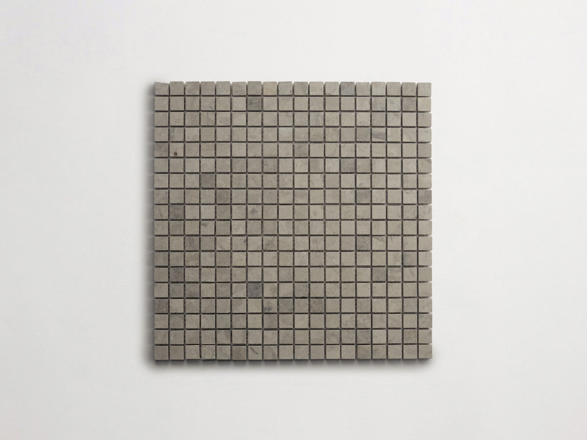 Lapidary stone micro-mosaics ⅝" Honed Alpaca Grey.