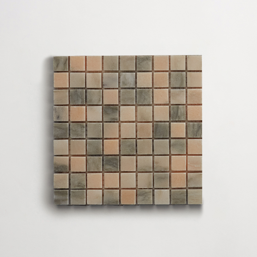clé lapidary: micro-mosaics | confetti | honed | pink/grey | sample ~ ⅝"x⅝"x⅜"