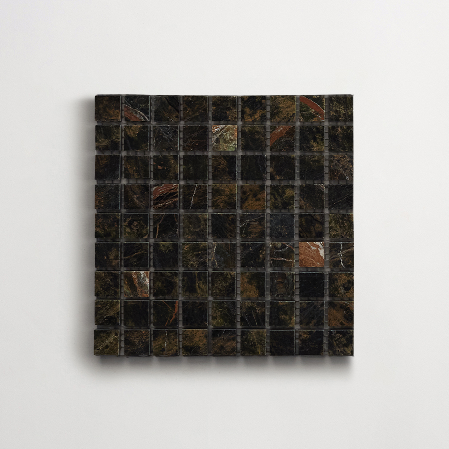 clé lapidary: micro-mosaics | confetti | honed | galician green | sample ~ ⅝"x⅝"x⅜"