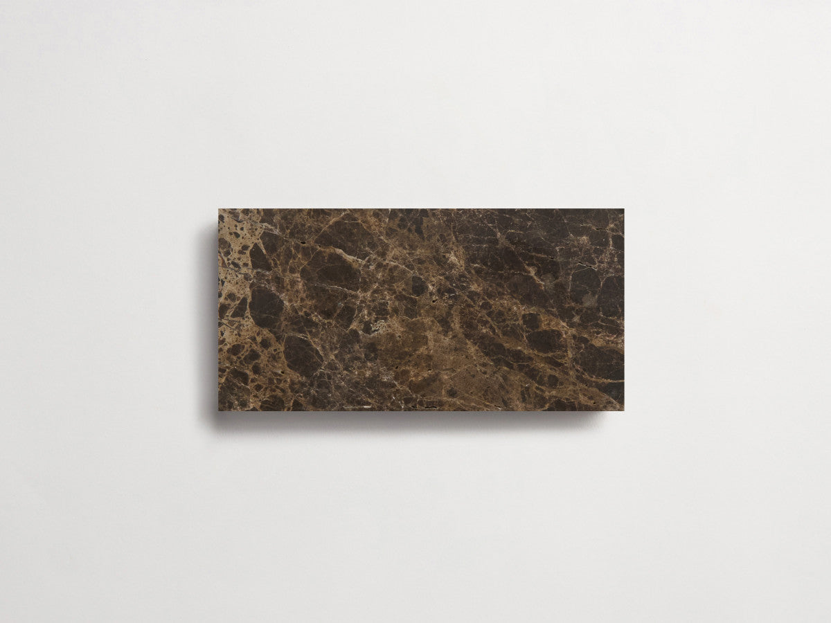clé lapidary: banchina | subway | honed | iberian chocolate ~ 3"x6"x⅜"