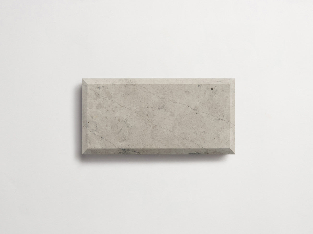 clé lapidary: banchina | beveled subway | honed | alpaca grey ~ 3"x6"x⅜"