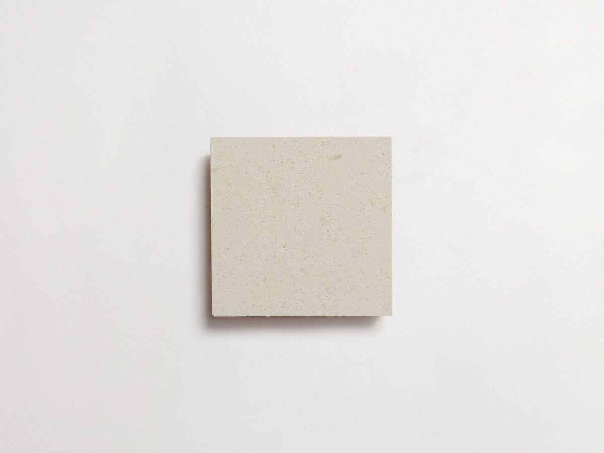 clé lapidary: pietrelle | petite | honed | white limestone ~ 4"x4"x⅜"