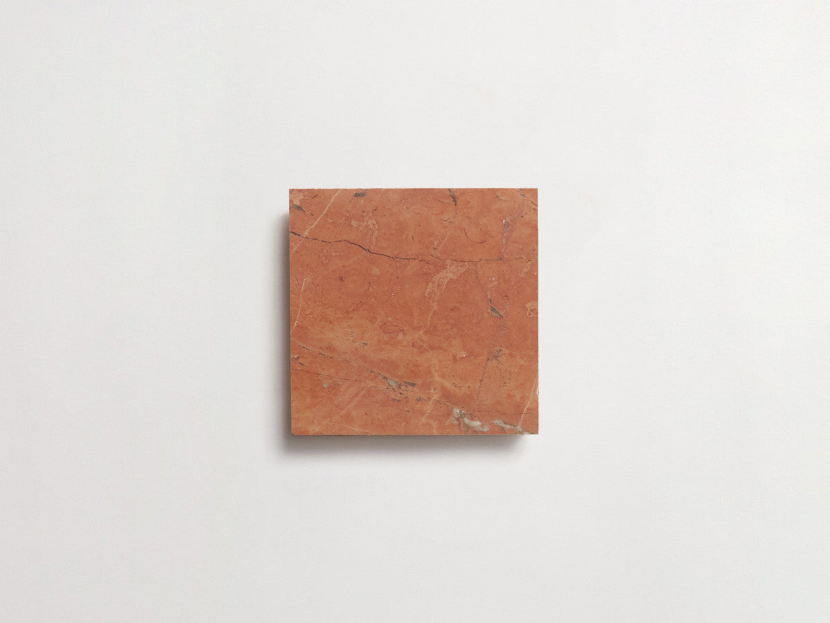 clé lapidary: pietrelle | petite | honed | rojo alicante ~ 4"x4"x⅜"