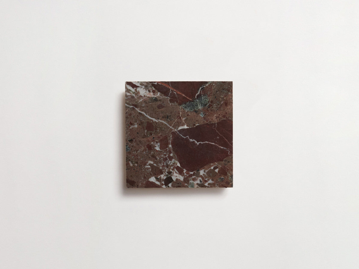 clé lapidary: pietrelle | petite | honed | rosso italiano ~ 4"x4"x⅜"