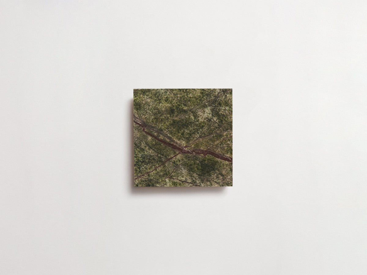 clé lapidary: pietrelle | petite | honed | galician green ~ 4"x4"x⅜"