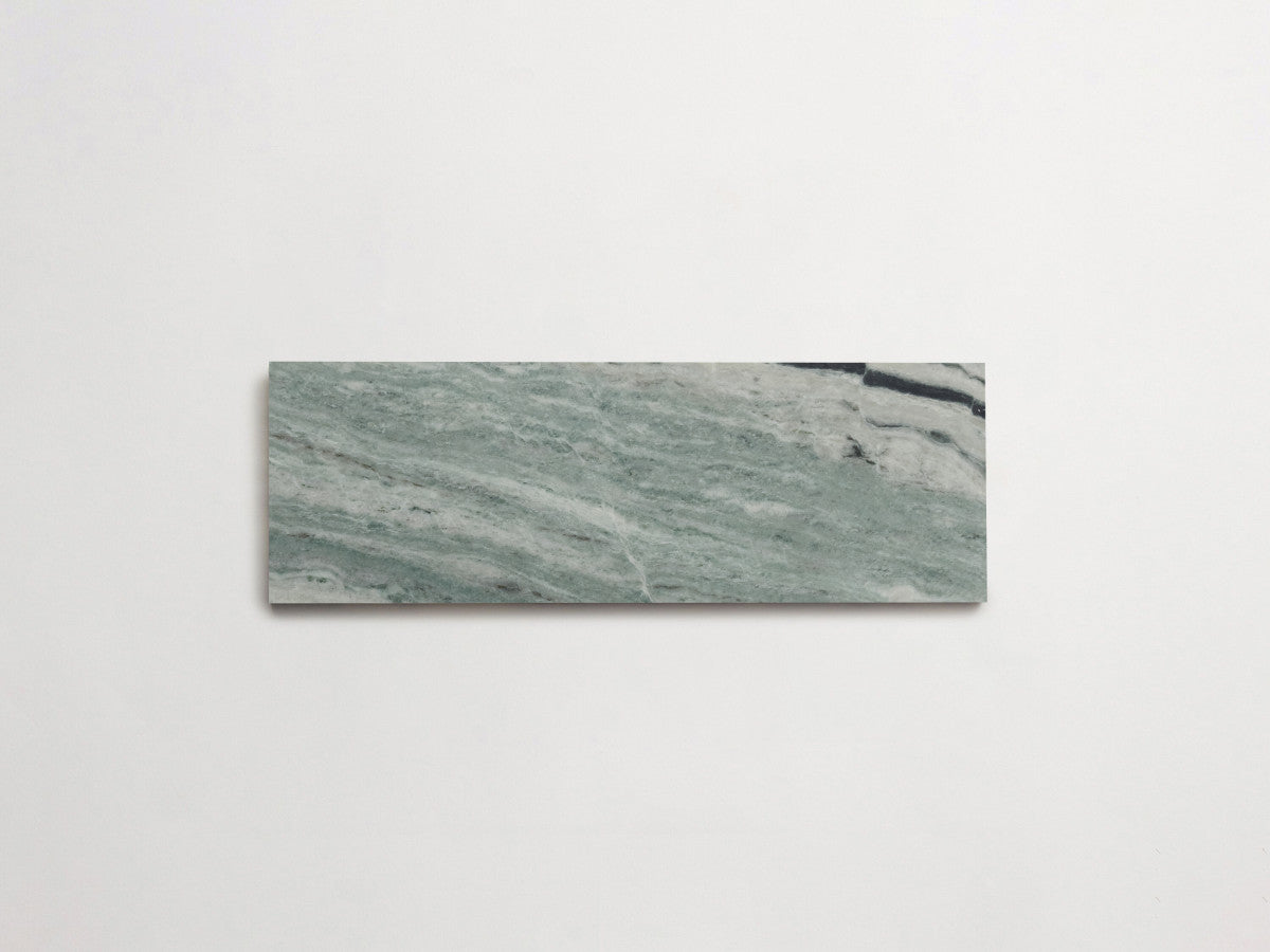 clé lapidary: grandioso | plank | honed | jade green ~ 4"x12"x⅜"