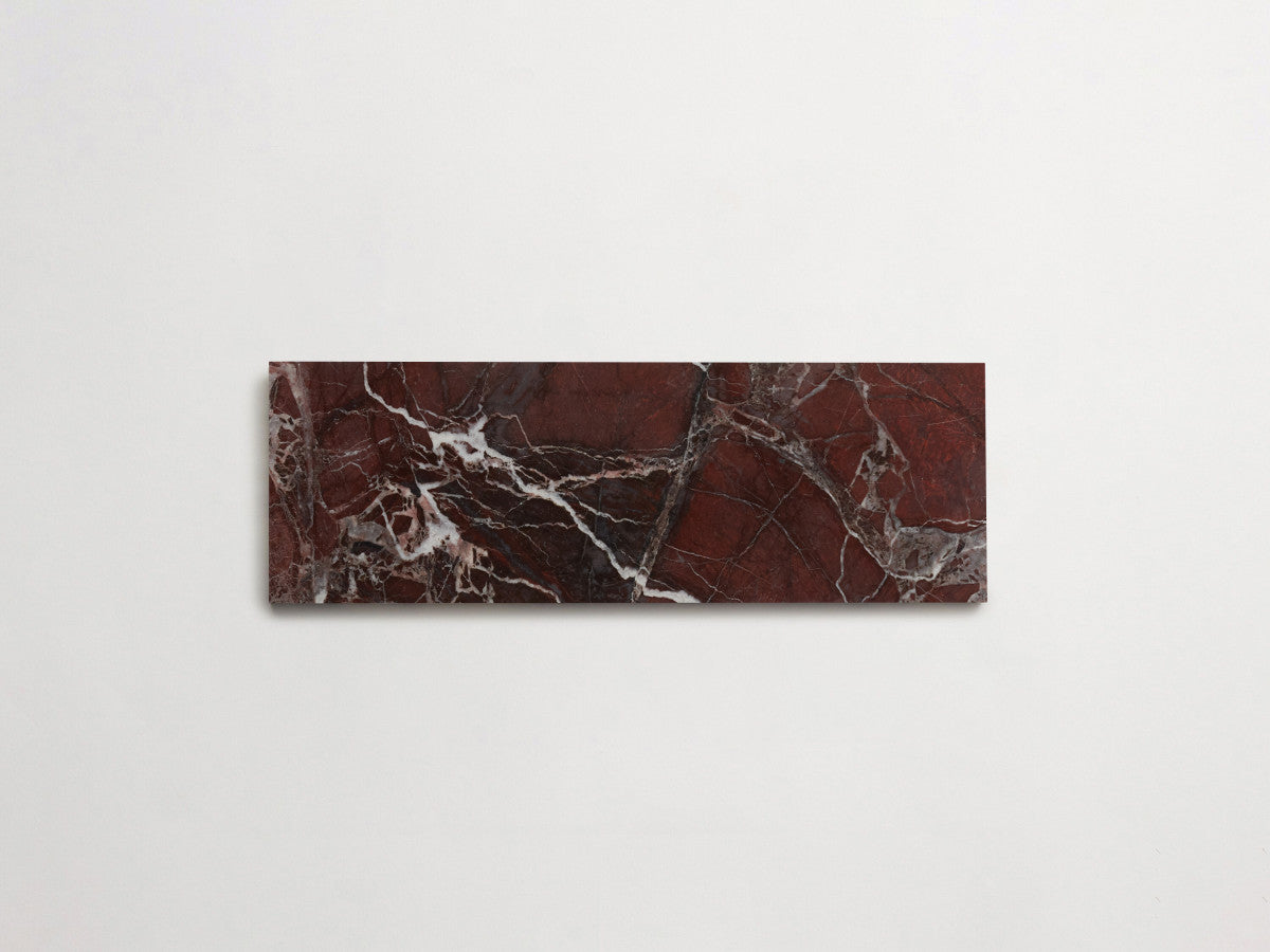 clé lapidary: grandioso | plank | honed | rosso italiano ~ 4"x12"x⅜"