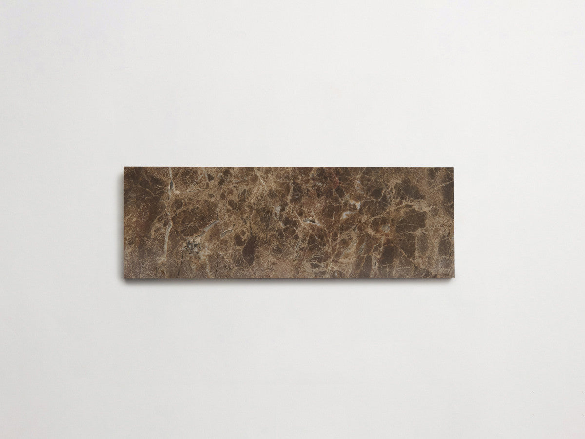 clé lapidary: grandioso | plank | honed | iberian chocolate ~ 4"x12"x⅜"