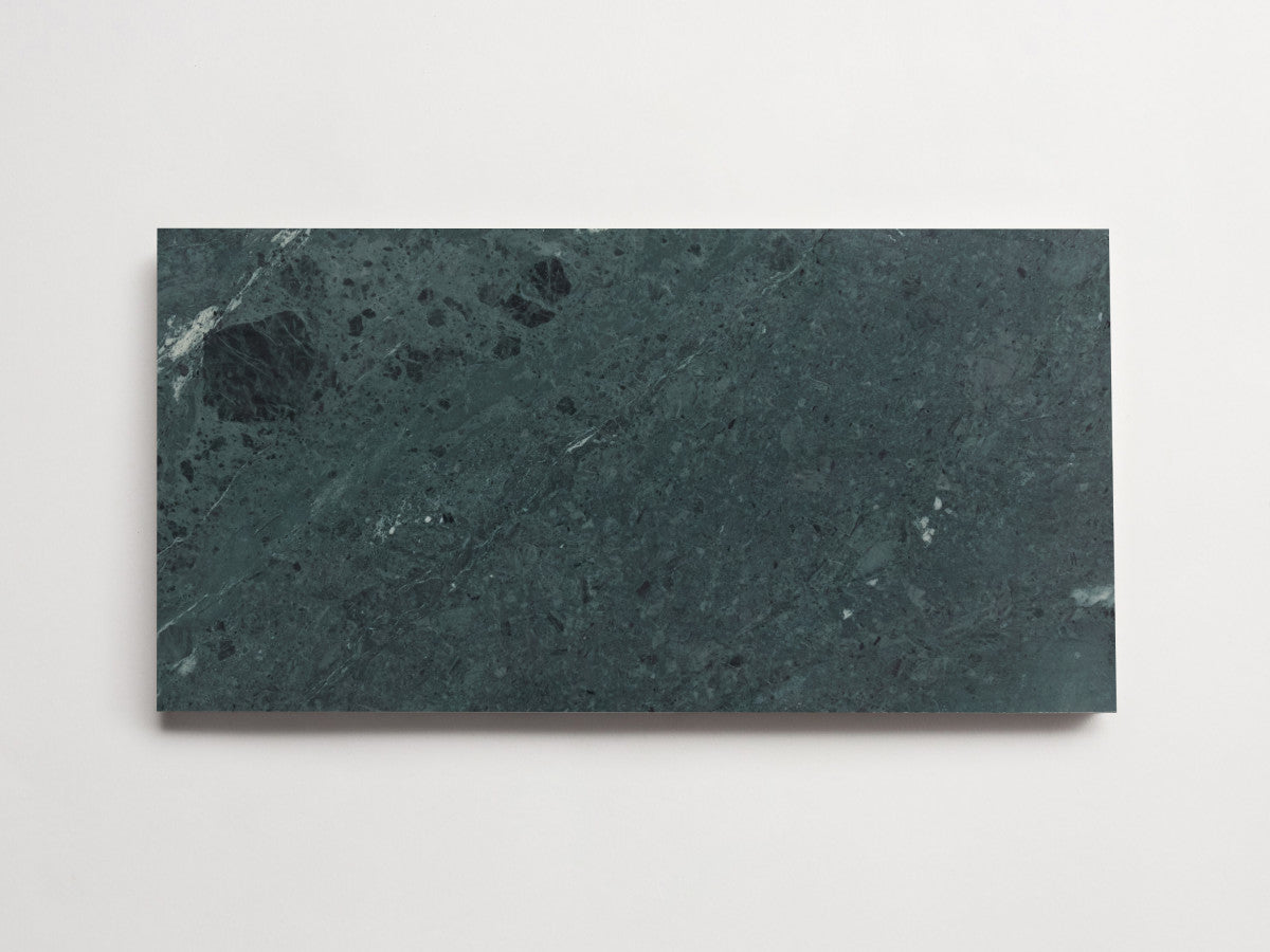 clé lapidary: banchina | stout subway | honed | verde marble ~ 6"x12"x⅜"