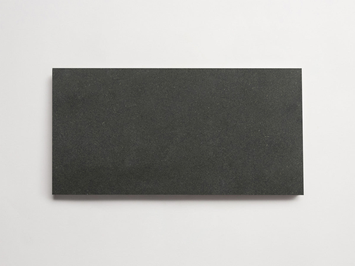 clé lapidary: banchina | stout subway | honed | noir fumé ~ 6"x12"x⅜"