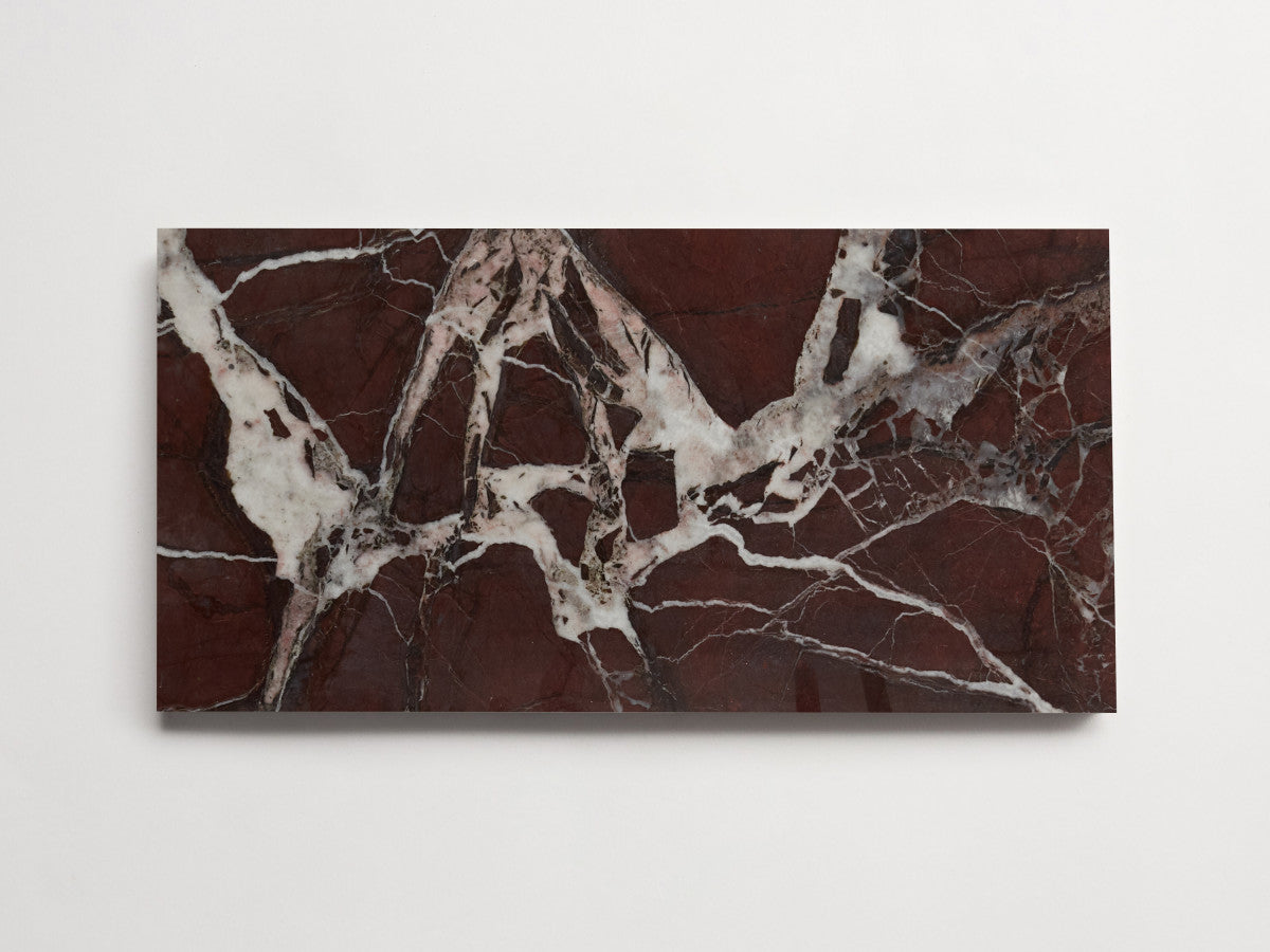 clé lapidary: banchina | stout subway | honed | rosso italiano ~ 6"x12"x⅜"