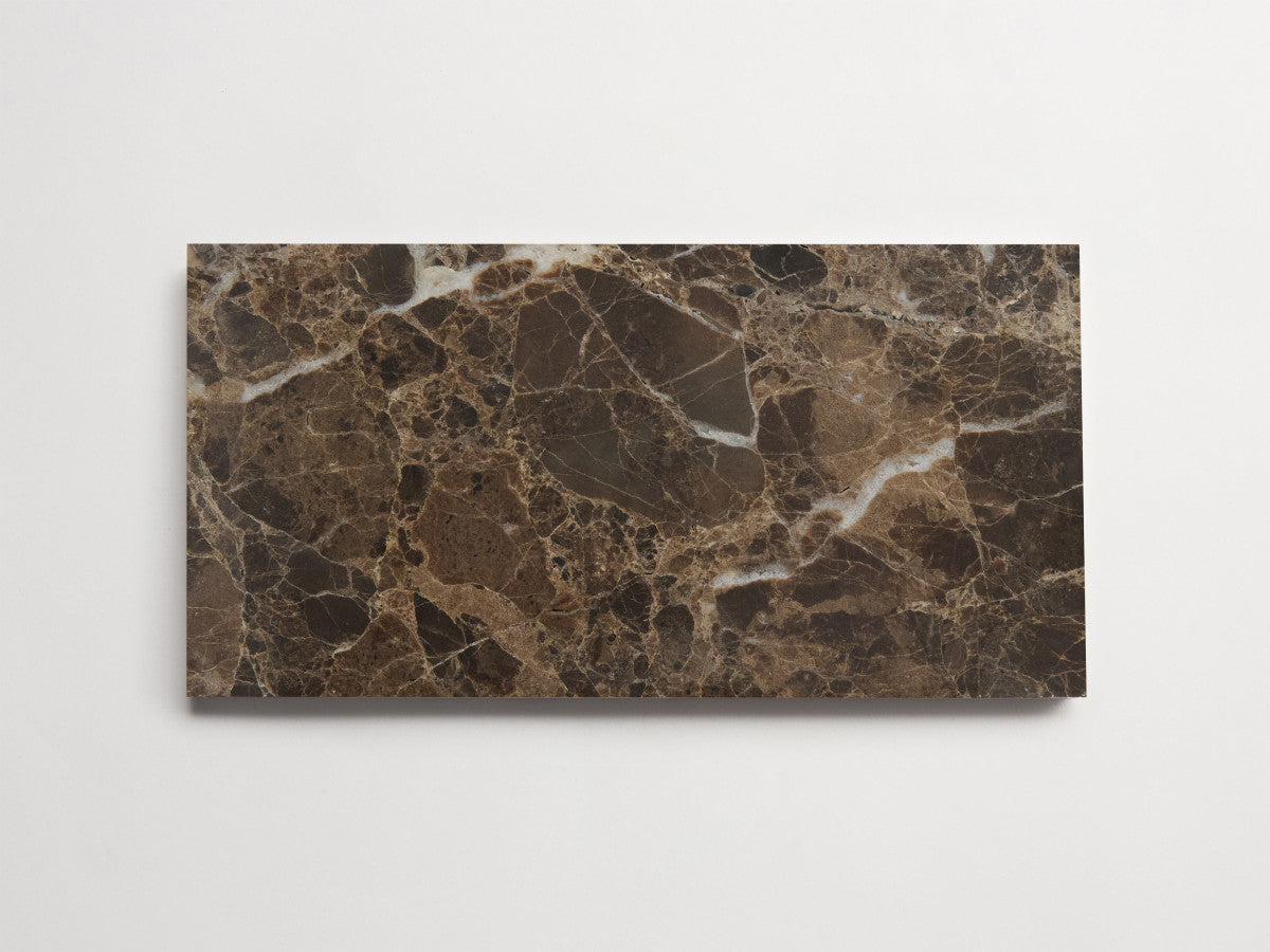 clé lapidary: banchina | stout subway | honed | iberian chocolate ~ 6"x12"x⅜"
