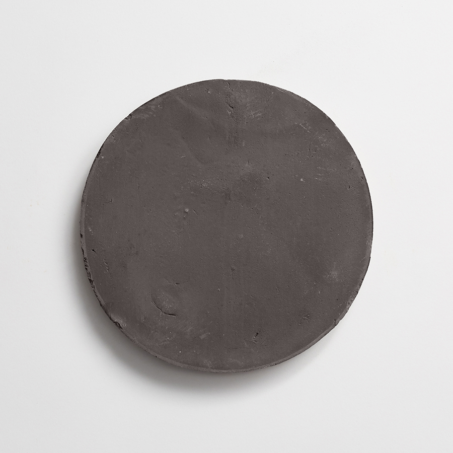 Terracotta Tile 8" Circle Unfinished Black Tile.