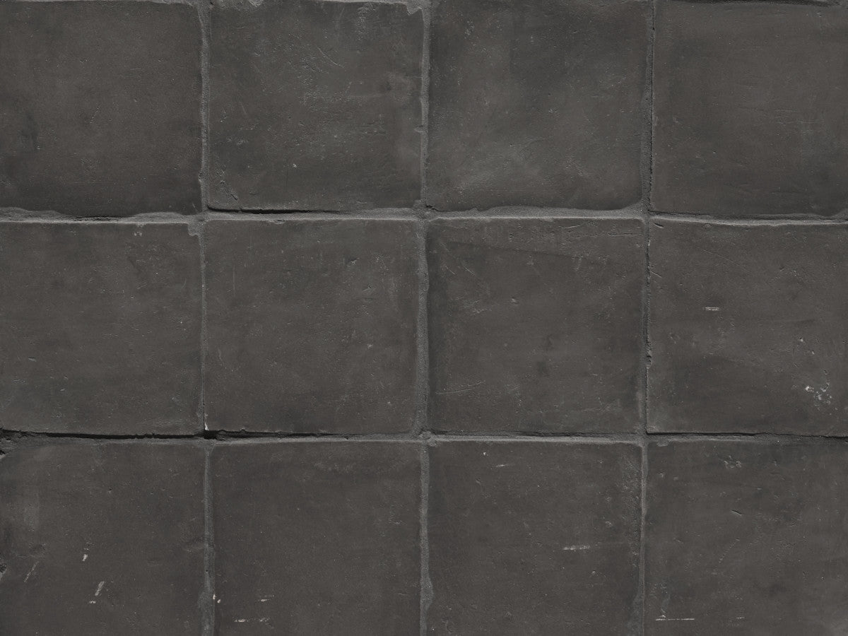 Terracotta Tile 6" Square Unfinished Black Tile.