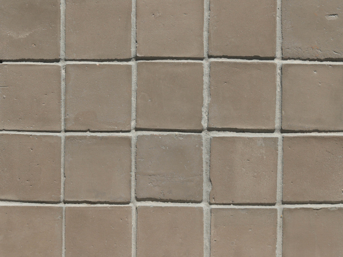 Terracotta Tile 4" Square Unfinished Grey Tile.