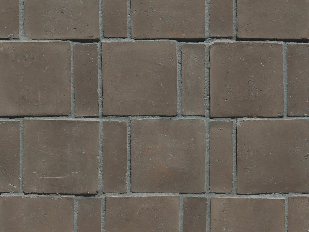 Terracotta Tile 4" Square + Rectangle Unfinished Grey Tile.