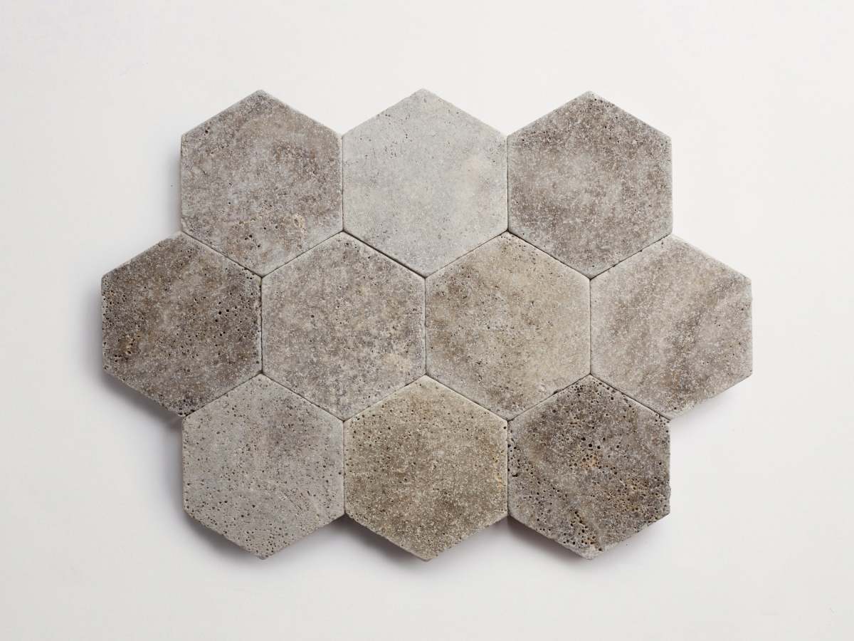 Pantry pavers shale hex.