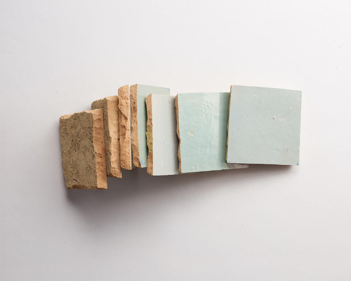 clé zellige | petite | gloss | tea ceremony ~ 4"x4"x⅜"
