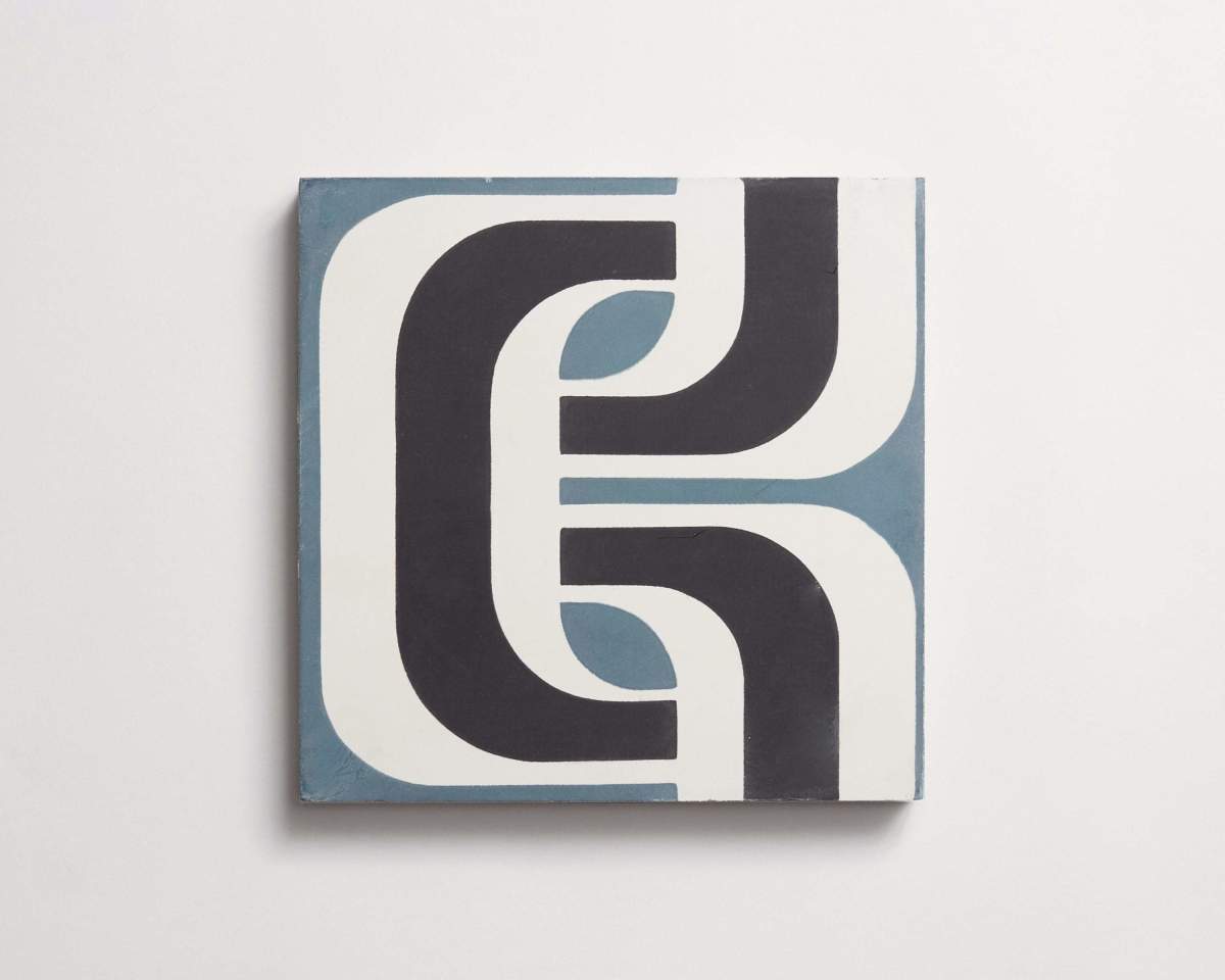 Tile cement erica tanov 1965 black white federal blue.