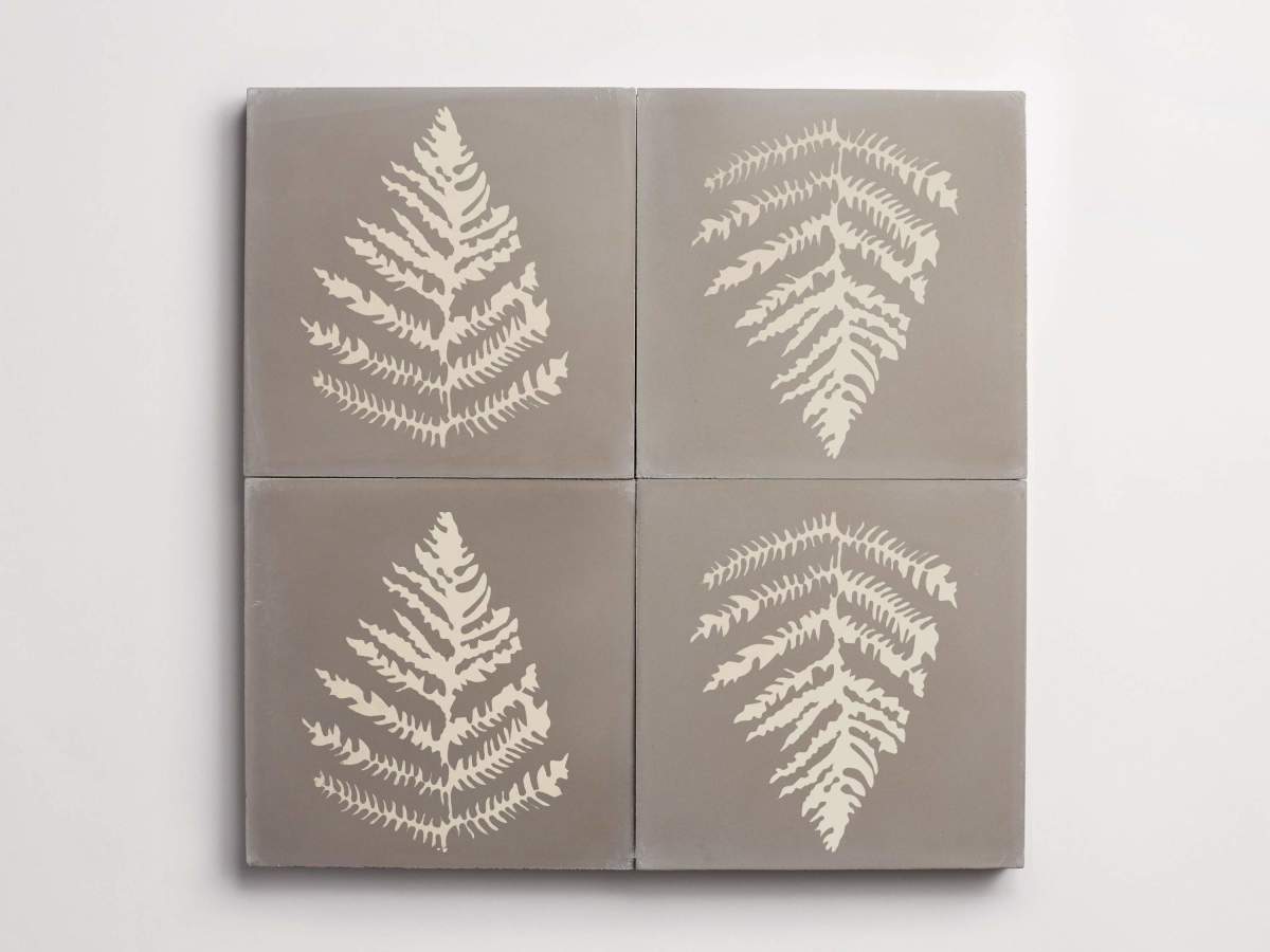 Tile concrete cement erica tanov fern plaster metal.