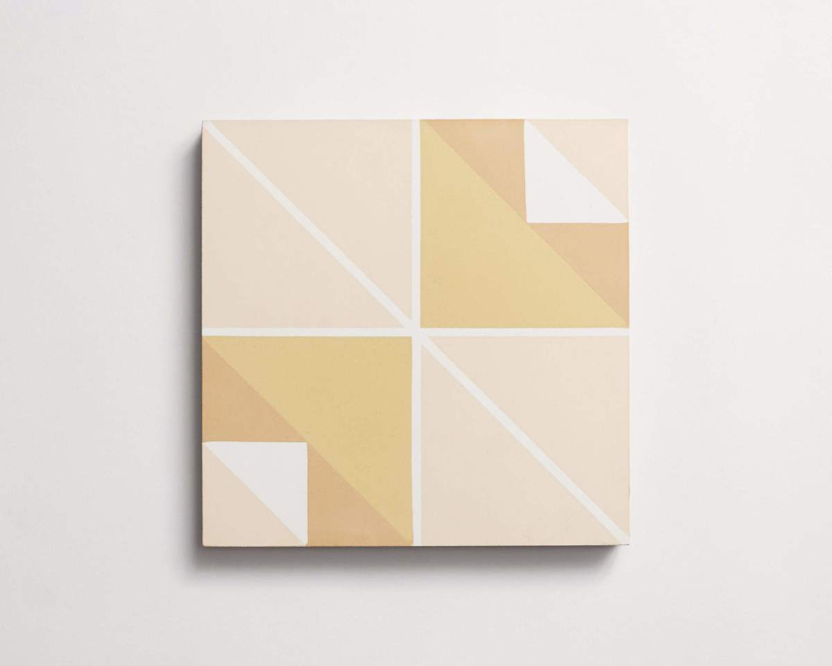 Tile cement gachot studios pattern one shell white.