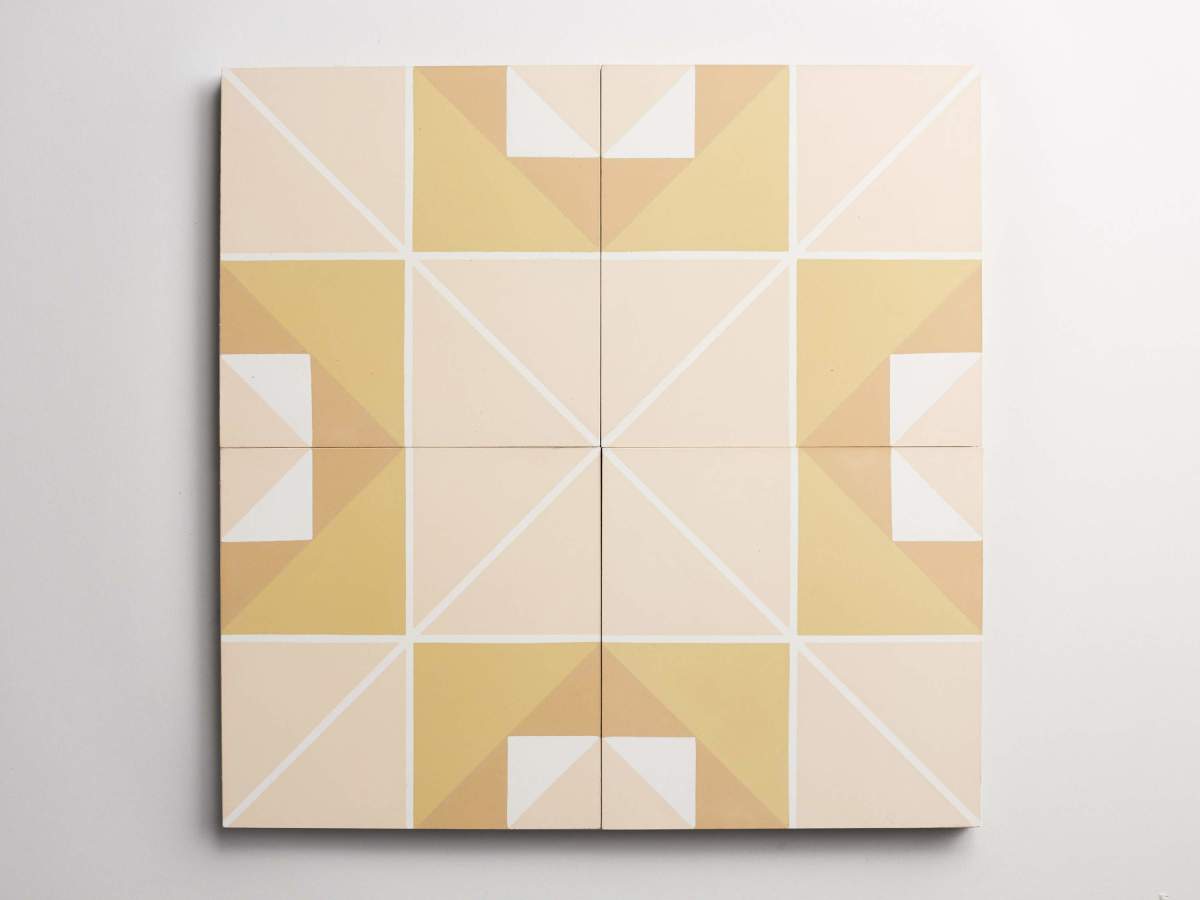 Tile cement gachot studios pattern one shell white.