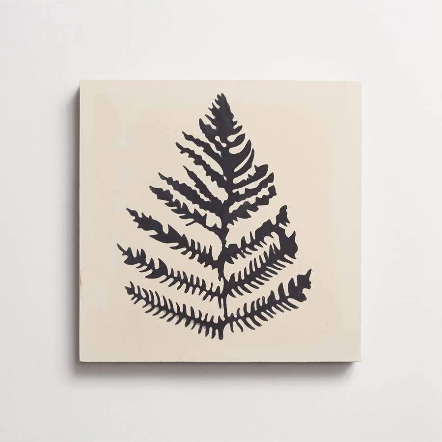 cement: clé + erica tanov | fern | grande | matte | plaster + black | sample ~ 8"x8"x⅝"