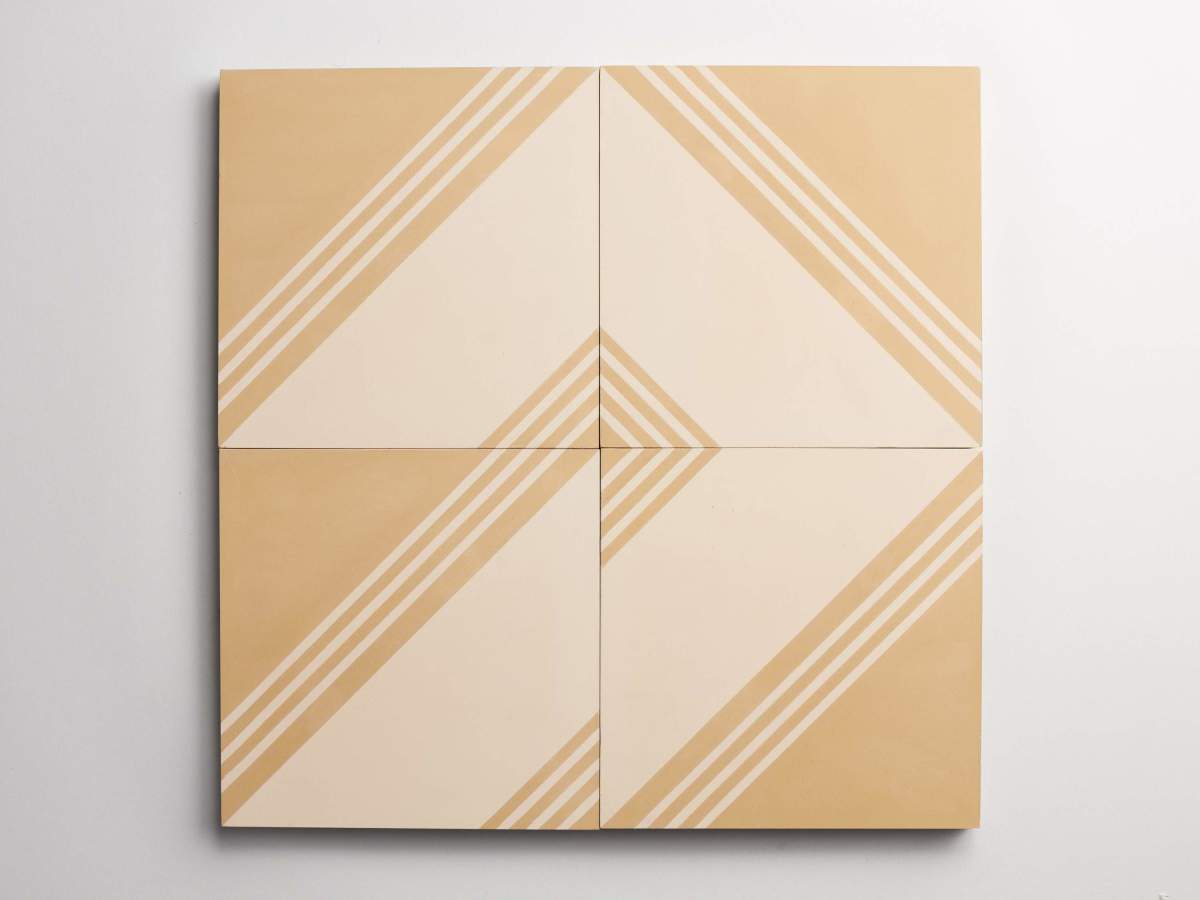 Tile cement gachot studios pattern four caramel shell.