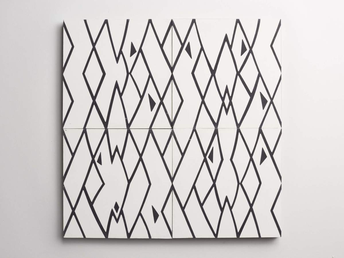 Tile concrete cement eskayel peaks black white.