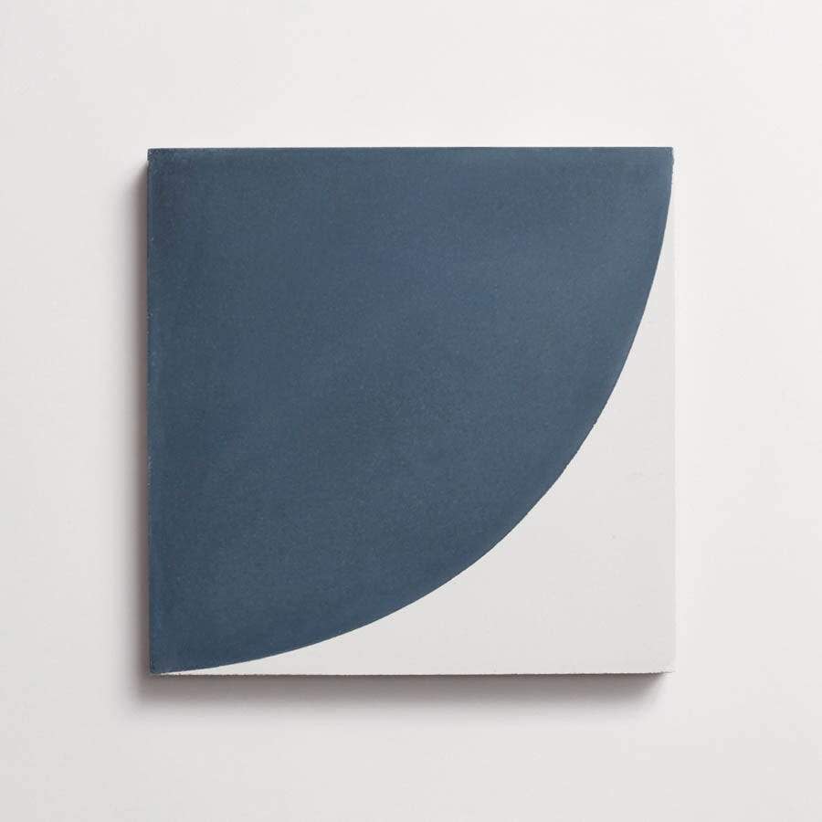 cement: arc | grande | matte | federal blue + white | sample ~ 8"x8"x⅝"