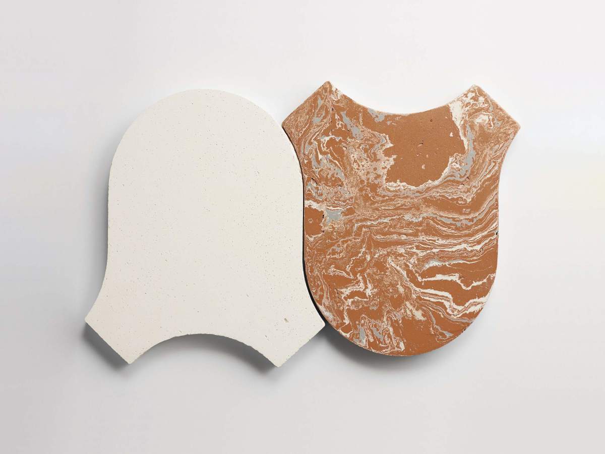 Bibiena cotto bianco & variegato rectangle tile.