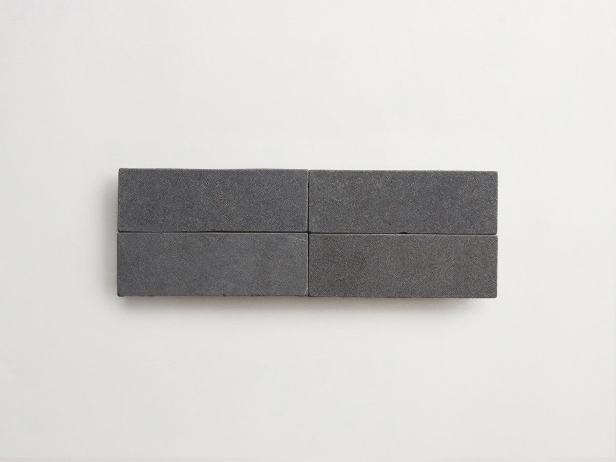 Lapidary stone tile 6 x 2 Warm Black Tumbled.