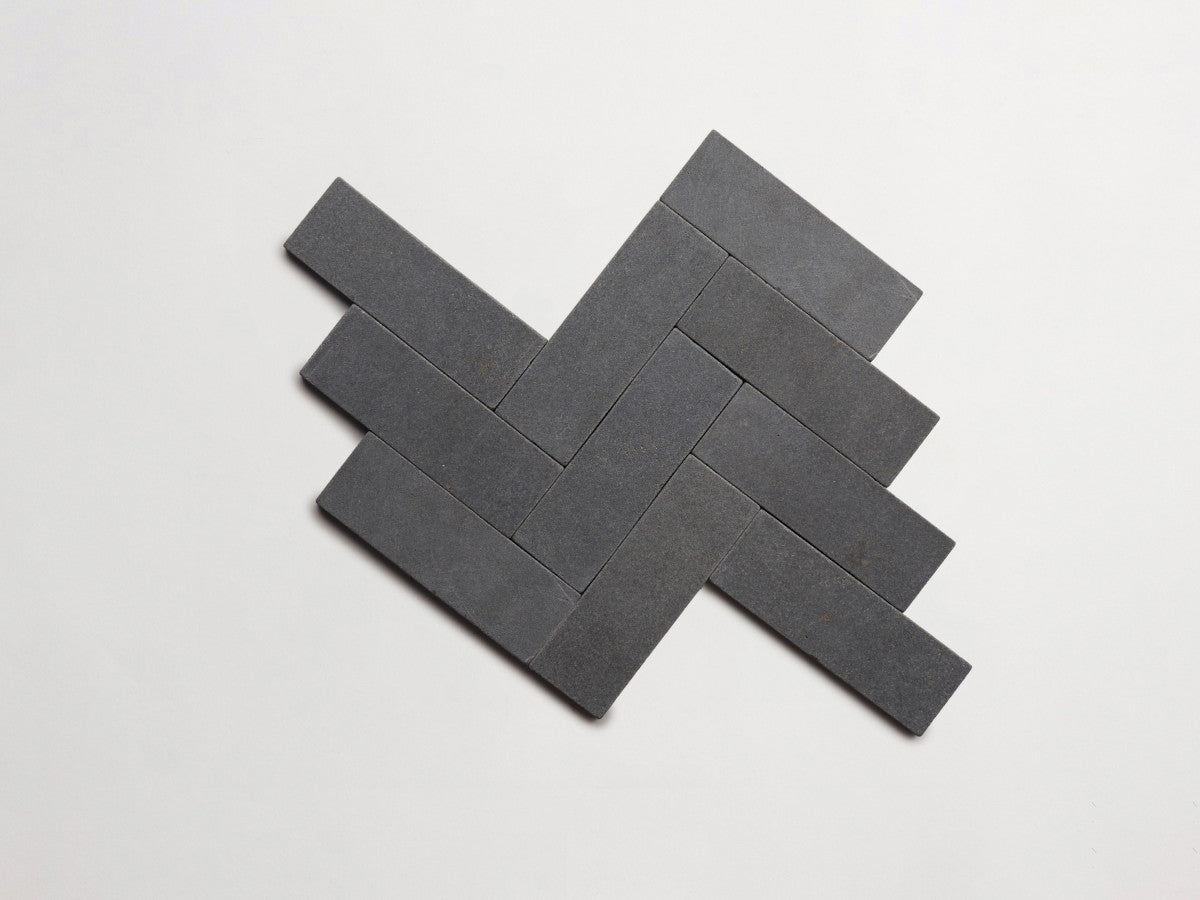 Lapidary stone tile 6 x 2 Warm Black Tumbled.
