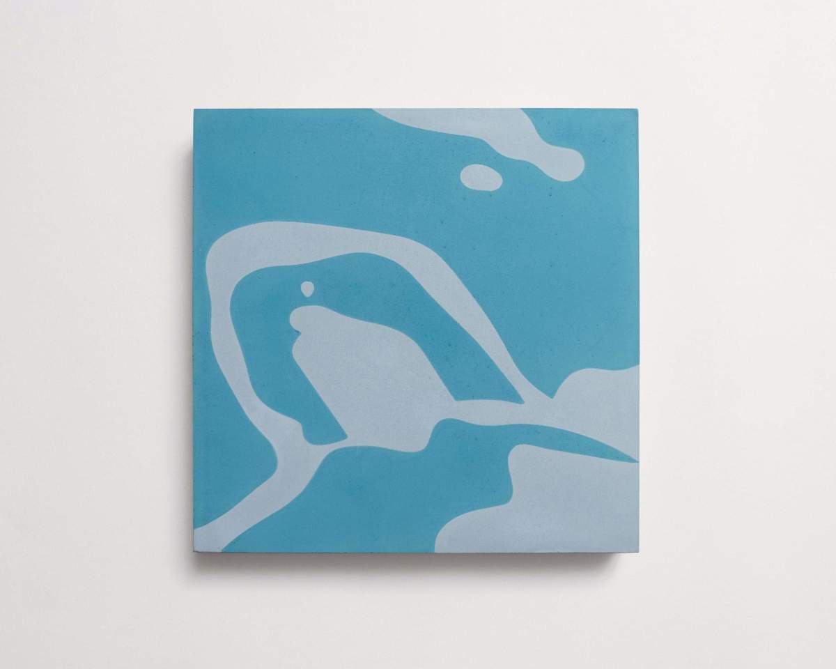 Tile concrete cement eskayel bali stripe teal lake.