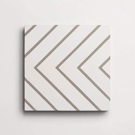 cement: zenith | grande | matte | white + metal | sample ~ 8"x8"x⅝"